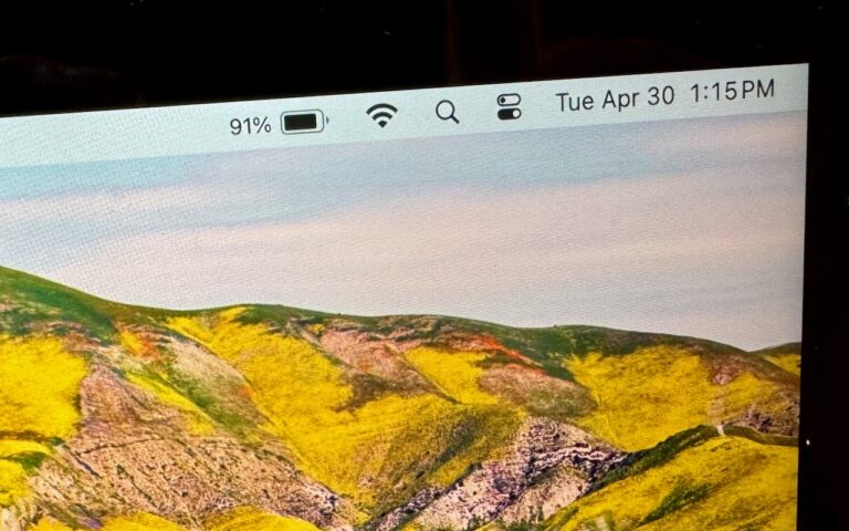How to Display the Battery Percentage in Your Mac’s Menu Bar